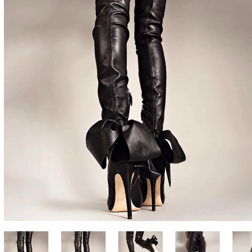 Aminah Abdul Jillil Women’s Bow Leather Thigh Boot